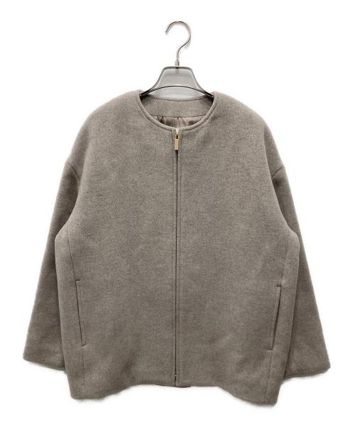 Noble（ノーブル）Noble (ノーブル) MTRカラーレスジップショートコート グレージュ サイズ:36の古着・服飾アイテム