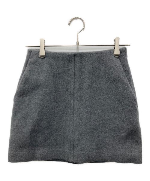 Spick and Span（スピック＆スパン）Spick and Span (スピック＆スパン) メルトンAラインミニスカート グレー サイズ:36の古着・服飾アイテム
