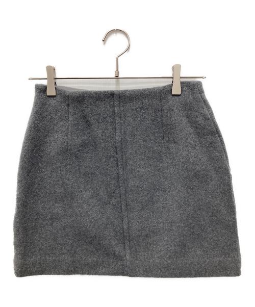 Spick and Span（スピック＆スパン）Spick and Span (スピック＆スパン) メルトンAラインミニスカート グレー サイズ:36の古着・服飾アイテム