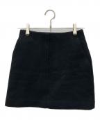 Spick and Spanスピック＆スパン）の古着「メルトンAラインミニスカート」｜ブラック