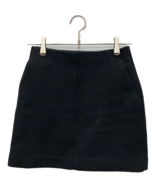 Spick and Span（スピック＆スパン）Spick and Span (スピック＆スパン) メルトンAラインミニスカート ブラック サイズ:36の古着・服飾アイテム