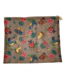 FEILER（フェイラー）の古着「転写メッシュクラッチバッグ」｜ベージュ