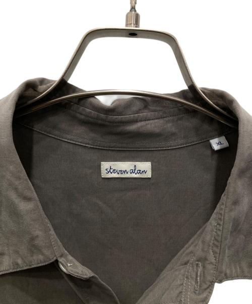 STEVEN ALAN（スティーブンアラン）STEVEN ALAN (スティーブンアラン) スラブ レギュラーカラー シャツ グレー サイズ:XLの古着・服飾アイテム