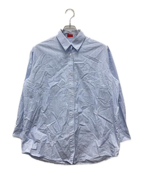 DES PRES（デ プレ）DES PRES (デ プレ) ギザコットンストライプ オーバーサイズドシャツ ブルー サイズ:40の古着・服飾アイテム