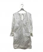 MACPHEEマカフィー）の古着「コットンピースダイ Vネックワンピース」｜ホワイト