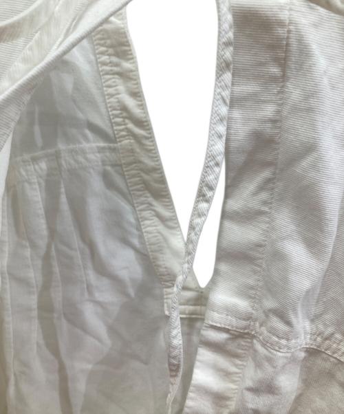 MACPHEE（マカフィー）MACPHEE (マカフィー) コットンピースダイ Vネックワンピース ホワイト サイズ:36の古着・服飾アイテム