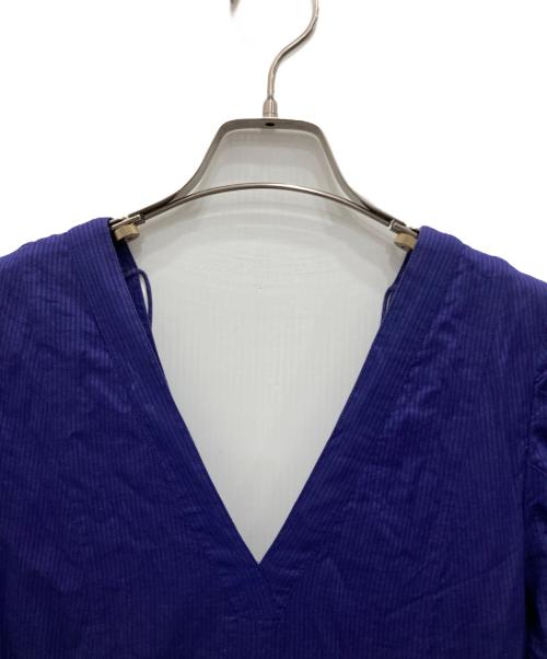 ne quittez pas（ヌキテパ）ne quittez pas (ヌキテパ) Dobby Stripe Plain Dress/ドビー ストライプ プレイン ドレス パープル サイズ:不明（実寸をご確認ください）の古着・服飾アイテム