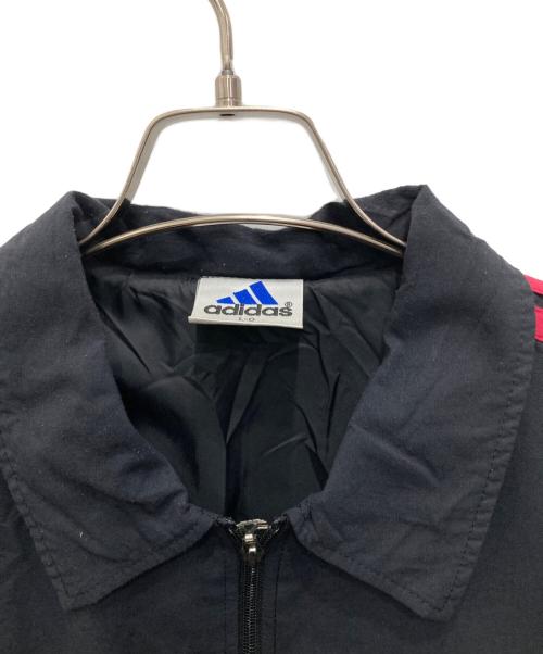 adidas（アディダス）adidas (アディダス) 90’sナイロンジャケット ブラック×レッド サイズ:Lの古着・服飾アイテム
