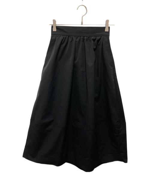 UNITED ARROWS TOKYO（ユナイテッドアローズトウキョウ）UNITED ARROWS TOKYO (ユナイテッドアローズトウキョウ) タスラン ステッチ コクーンスカート ブラック サイズ:36の古着・服飾アイテム