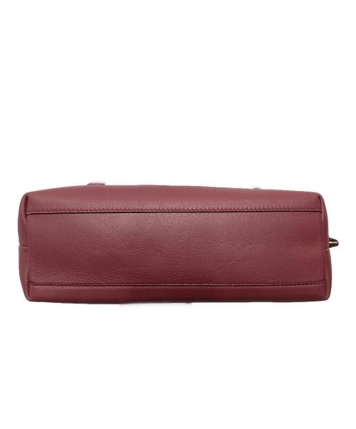 INNUE BASIC（イヌエ ベーシック）INNUE BASIC (イヌエ ベーシック) 2WAYワンハンドルトートバッグ ボルドー×ブラックの古着・服飾アイテム