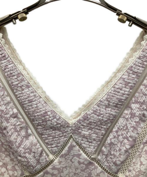 HER LIP TO（ハーリップトゥ）Her lip to (ハーリップトゥ) Lace Trimmed Floral Dress/レース トリム フローラル ドレス ピンク サイズ:S 未使用品の古着・服飾アイテム