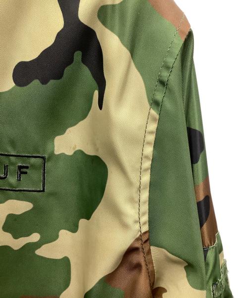 HUF（ハフ）HUF (ハフ) FAKE NEWS REVER MA-1 JACKET オリーブ サイズ:Mの古着・服飾アイテム