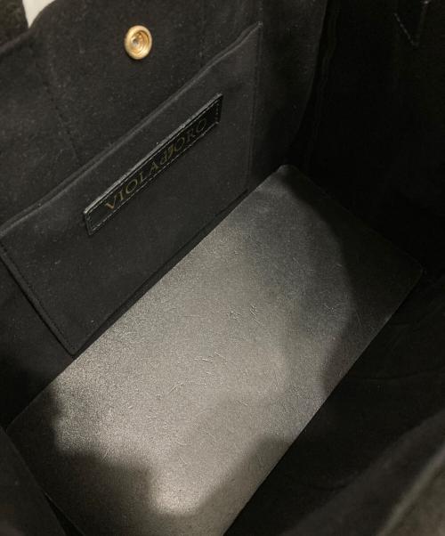 VIOLAd'ORO（ヴィオラドーロ）VIOLAd'ORO (ヴィオラドーロ) 2WAYスウェードショルダーバッグ ブラックの古着・服飾アイテム