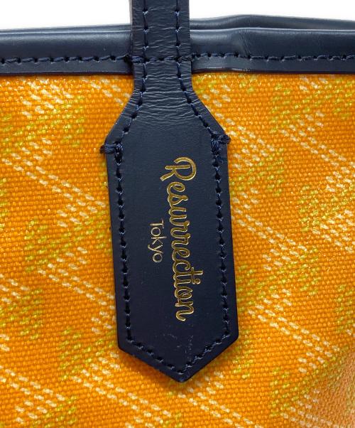 Resurrection（レザレクション）Resurrection (レザレクション) ハンドトートバッグ オレンジの古着・服飾アイテム