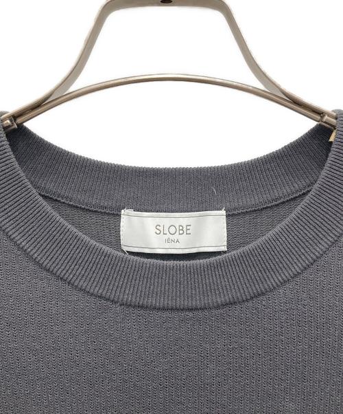 SLOBE IENA（スローブ イエナ）SLOBE IENA (スローブ イエナ) ペーパーコットンロゴニット グレー サイズ:Fの古着・服飾アイテム