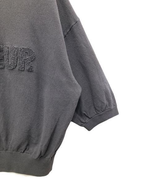 SLOBE IENA（スローブ イエナ）SLOBE IENA (スローブ イエナ) ペーパーコットンロゴニット グレー サイズ:Fの古着・服飾アイテム