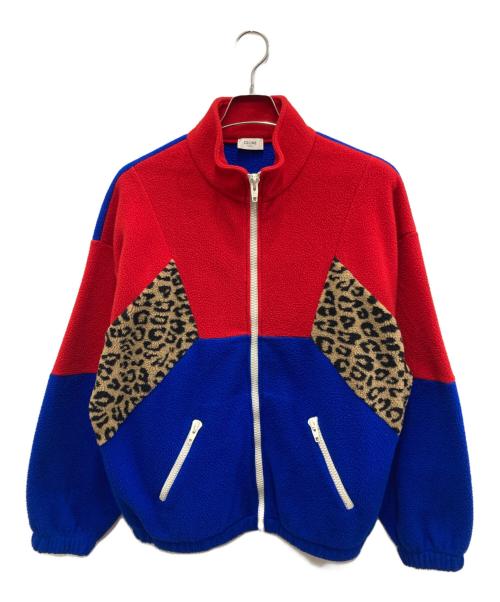 CELINE（セリーヌ）CELINE (セリーヌ) 21SS THE DANCING KID/ブロックフリースブルゾン レッド×ブルー サイズ:Mの古着・服飾アイテム