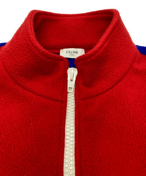 CELINE（セリーヌ）CELINE (セリーヌ) 21SS THE DANCING KID/ブロックフリースブルゾン レッド×ブルー サイズ:Mの古着・服飾アイテム