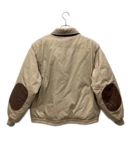 Eddie Bauer（エディーバウアー）Eddie Bauer (エディーバウアー) 90sエルボーパッチダウンジャケット ベージュ サイズ:Lの古着・服飾アイテム