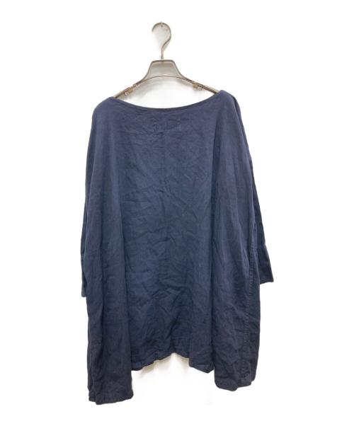 Veritecoeur（ヴェリテクール）Veritecoeur (ヴェリテクール) リネンカットソー ネイビー サイズ:Fの古着・服飾アイテム