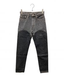 JOHN LAWRENCE SULLIVAN（ジョン ローレンス サリバン）の古着「バイカラーデニムパンツ」｜グレー