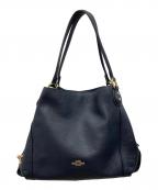 COACHコーチ）の古着「イーディーショルダートートバッグ」｜ネイビー