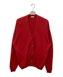 BEAUTY&YOUTH（ビューティーアンドユース）の古着「クリーン コットン Vカーディガン」｜レッド