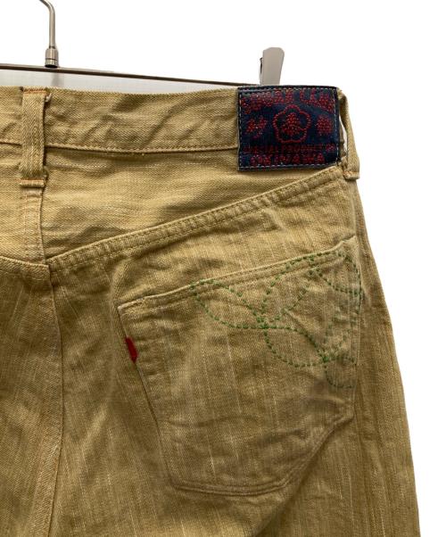 SUGAR CANE（シュガーケーン）SUGAR CANE (シュガーケーン) 沖縄砂糖黍コットンパンツ ベージュ サイズ:W34の古着・服飾アイテム