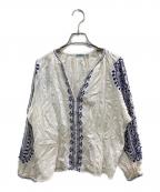 ne quittez pasヌキテパ）の古着「刺繍ブラウス」｜ホワイト