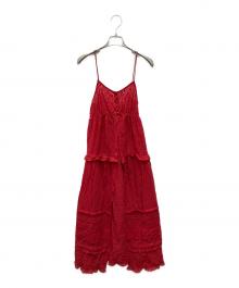 Snidel（スナイデル）の古着「レースキャミTOP」｜レッド