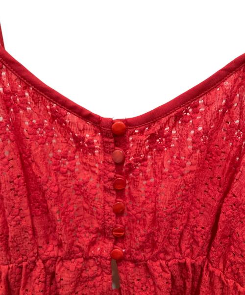 Snidel（スナイデル）Snidel (スナイデル) レースキャミTOP レッド サイズ:F 未使用品の古着・服飾アイテム