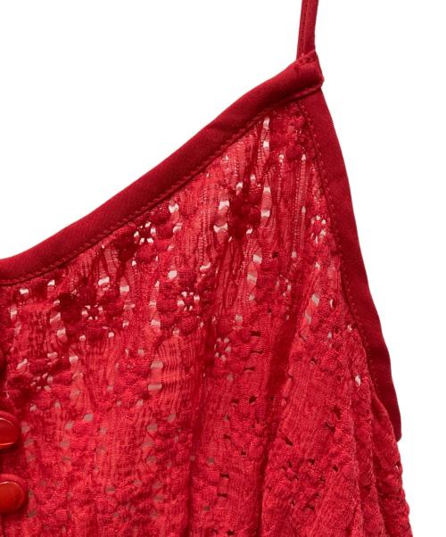 Snidel（スナイデル）Snidel (スナイデル) レースキャミTOP レッド サイズ:F 未使用品の古着・服飾アイテム