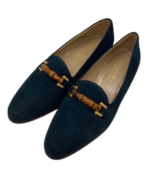 GUCCI（グッチ）GUCCI (グッチ) バンブービット パンプス ネイビー サイズ:35 1/2の古着・服飾アイテム