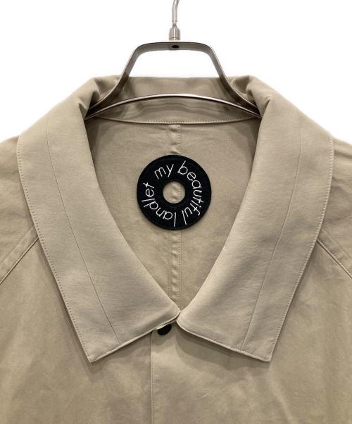 My Beautiful Landlet（マイビューティフルランドレット）My Beautiful Landlet (マイビューティフルランドレット) COTTON NYLON BIO HALF COAT/コットン ナイロン バイオ ハーフコート ベージュ サイズ:1の古着・服飾アイテム
