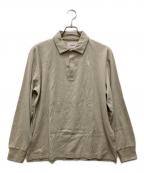 PORT BY ARKポートバイアーク）の古着「ロングスリーブポロシャツ」｜ベージュ