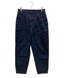 Dulcamara（ドゥルカマラ）の古着「デニムオーバータックパンツ」｜ブルー