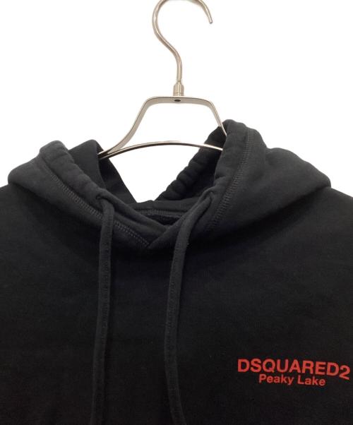 DSQUARED2（ディースクエアード）DSQUARED2 (ディースクエアード) PEARKY LAKE RELAX FIT HOODIE SWEATSHIRT ブラック サイズ:Sの古着・服飾アイテム