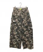 WCJダブルシージェイ）の古着「レイヤードカモフラパンツ」｜オリーブ