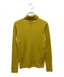 TOMORROW LAND（トゥモローランド）の古着「カシミヤシルク混タートルニット」｜イエロー