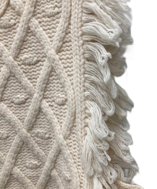 MACPHEE（マカフィー）MACPHEE (マカフィー) パターンケーブル クルーネックベスト ベージュ サイズ:Sの古着・服飾アイテム