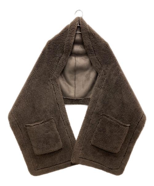 QTUME（クチューム）QTUME (クチューム) Musee別注リバーシブルケープ ブラウン サイズ:00の古着・服飾アイテム