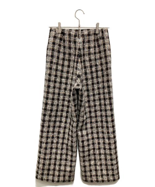 TOMORROW LAND collection（トゥモローランドコレクション）TOMORROW LAND collection (トゥモローランドコレクション) カラーネップシェファードチェック ワイドパンツ マルチカラー サイズ:34の古着・服飾アイテム