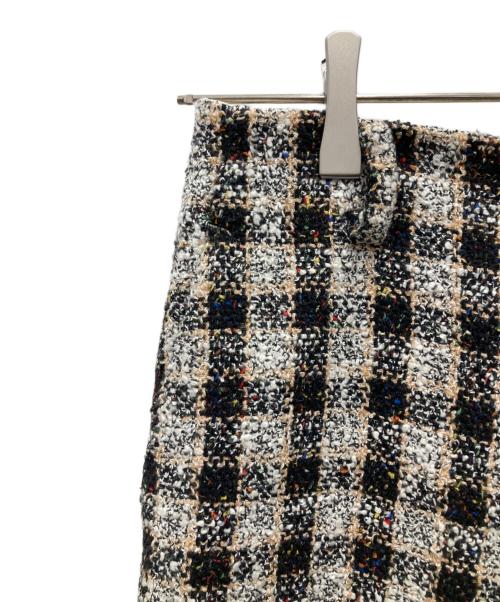 TOMORROW LAND collection（トゥモローランドコレクション）TOMORROW LAND collection (トゥモローランドコレクション) カラーネップシェファードチェック ワイドパンツ マルチカラー サイズ:34の古着・服飾アイテム