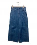 MACPHEEマカフィー）の古着「オーガニックコットンデニム ワイドクロップドパンツ」｜ブルー