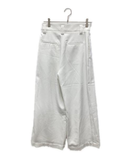 cygne（シーニュ）cygne (シーニュ) ハイウエストタックワイドパンツ ホワイト サイズ:1の古着・服飾アイテム
