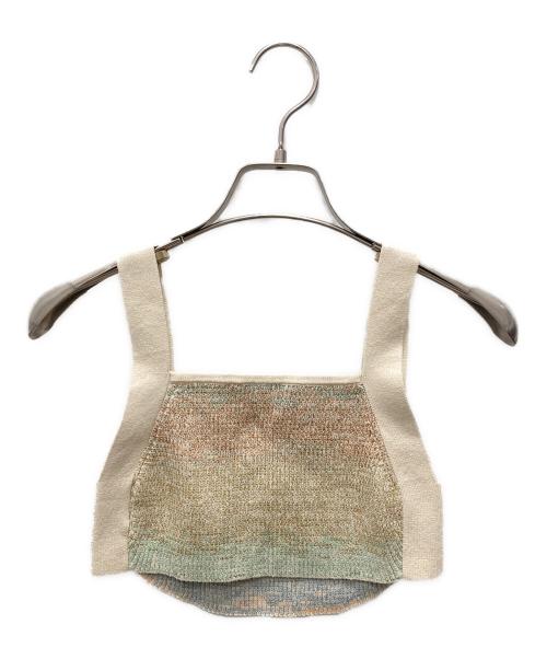 NKNIT（ニット）NKNIT (ニット) 23SS ノースリーブニット ベージュ サイズ:不明（実寸をご確認ください）の古着・服飾アイテム