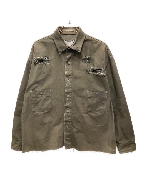 FR(13)NDS（フレンズ）FR(13)NDS (フレンズ) Back Bone Shir カーキ サイズ:Fの古着・服飾アイテム