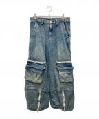 A.F ARTEFACTエーエフ アーティファクト）の古着「カーゴデニムパンツ」｜インディゴ