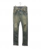 OFFWHITEオフホワイト）の古着「バイアスデニムパンツ」｜インディゴ