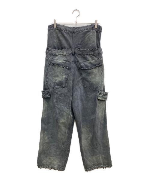 FR(13)NDS（フレンズ）FR(13)NDS (フレンズ) HDKダメージワイドパンツ グレー サイズ:Fの古着・服飾アイテム